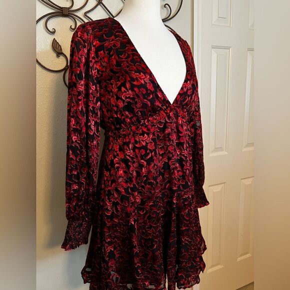 NWOT ALICE + Olivia Briar Floral Blouson Long Sleeve Silk Blend Dress SIZE 2 - Picture 4 of 16
